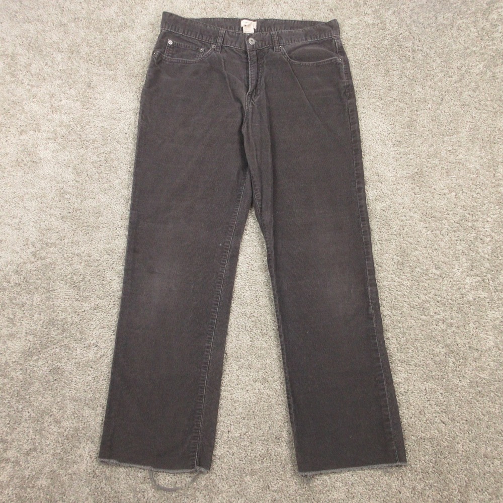 Gap Pants Mens 32x28 (Tag 32x32) Black Faded Corduroy Straight Fit 5 Pocket Cut